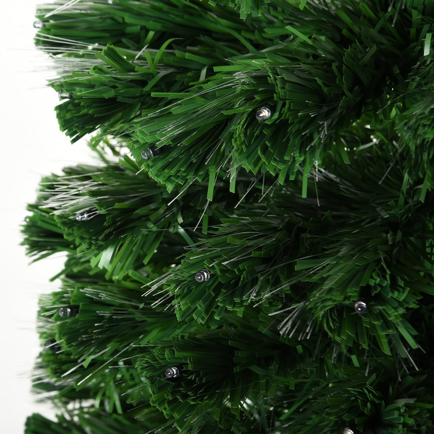 5ft Prelit Artificial Christmas Tree with Multi - Coloured Fiber LED Light Green - plants - express.com