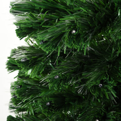 5ft Prelit Artificial Christmas Tree with Multi - Coloured Fiber LED Light Green - plants - express.com