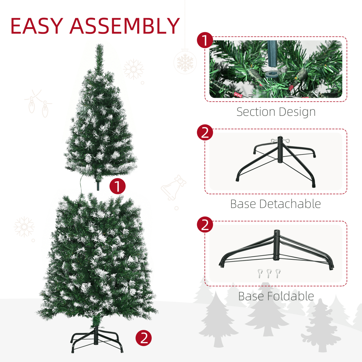 5FT Prelit Artificial Xmas Tree Holiday D��cor 250 Colourful LED Light - plants - express.com
