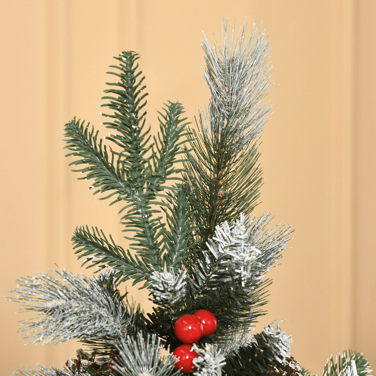 5FT Snow - Dusted Artificial Christmas Tree with Berries & Pinecones - plants - express.com
