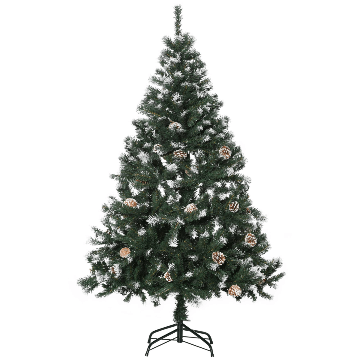 5FT Snow - Flecked Artificial Christmas Tree with Pine Cones - HOMCOM Decor - plants - express.com