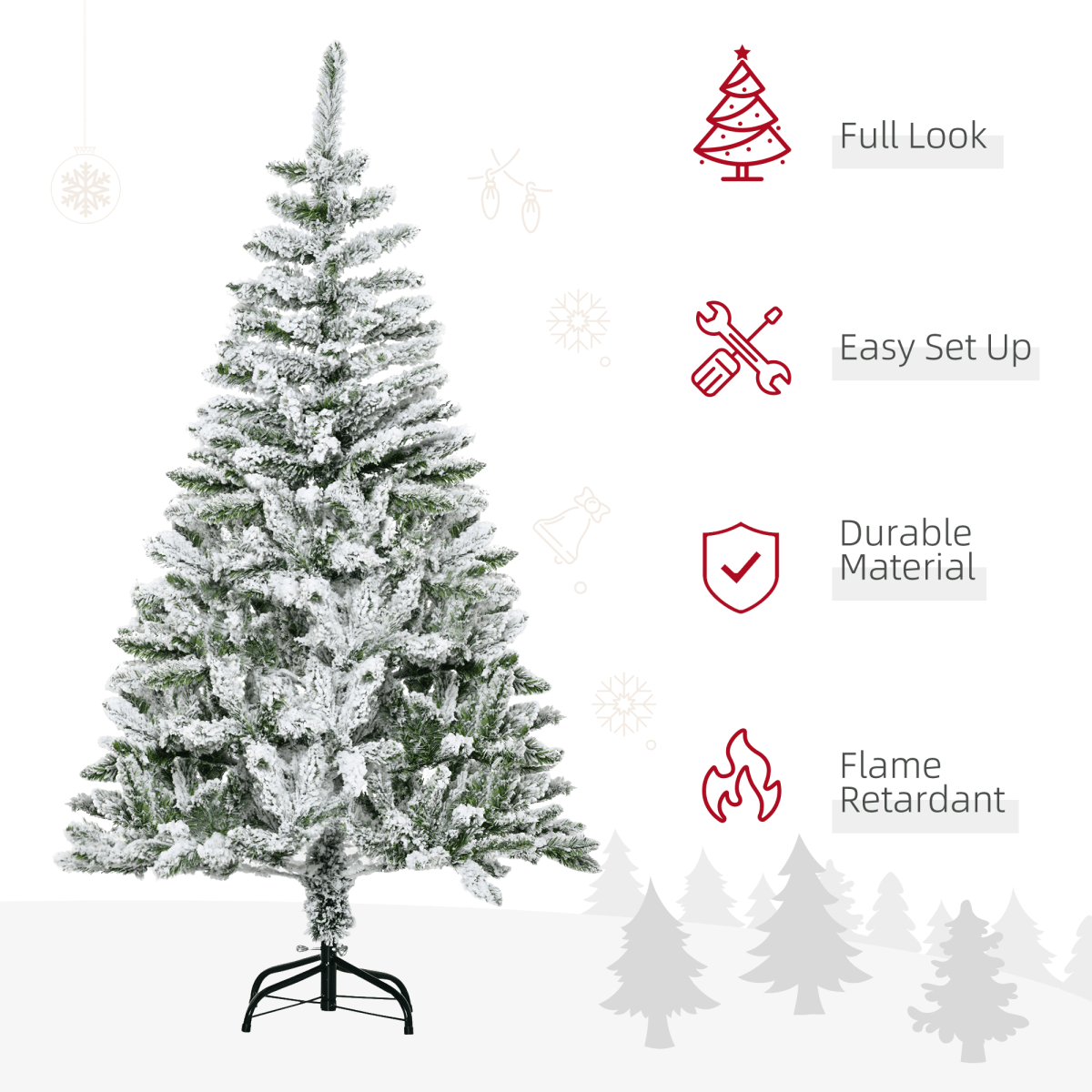 5ft Snow - Flocked Artificial Christmas Tree - Winter Wonderland Vibes! - plants - express.com