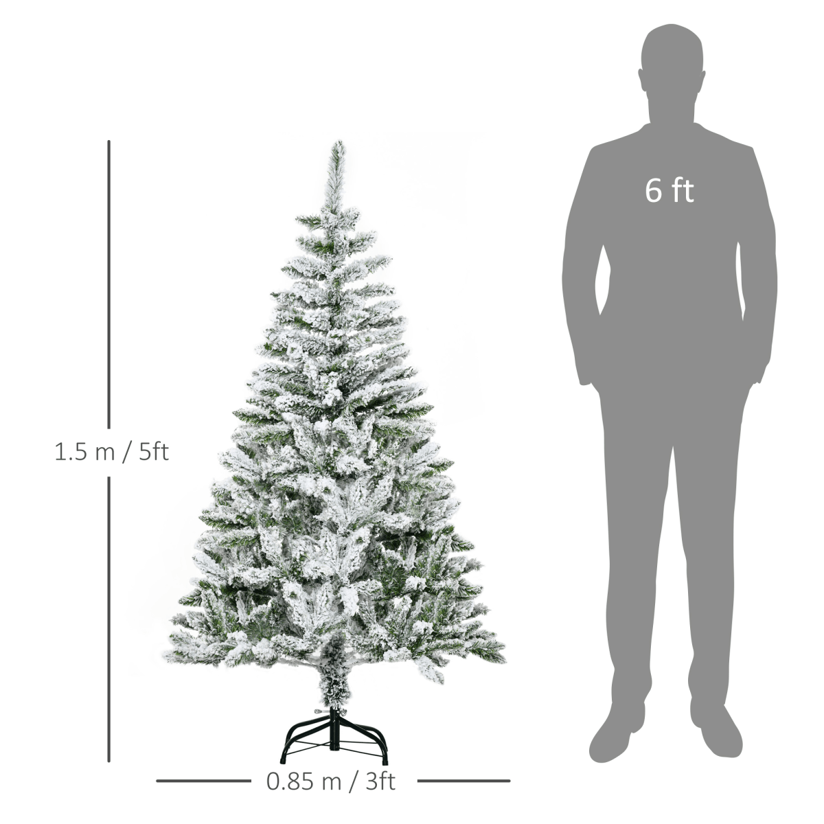 5ft Snow - Flocked Artificial Christmas Tree - Winter Wonderland Vibes! - plants - express.com