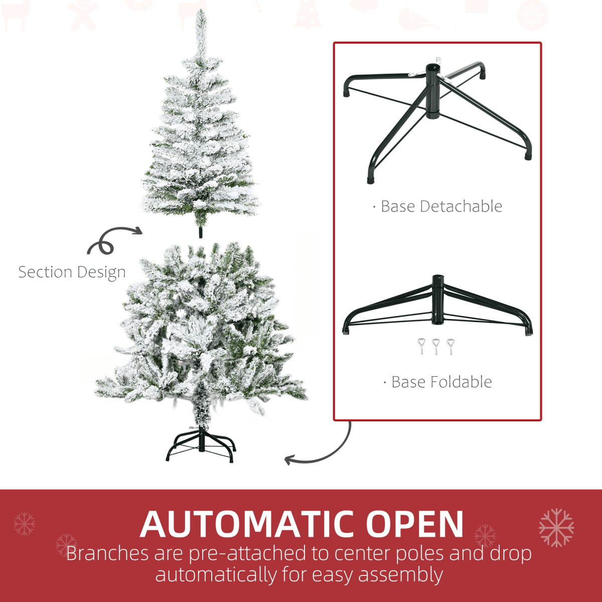 5ft Snow - Flocked Artificial Christmas Tree - Winter Wonderland Vibes! - plants - express.com