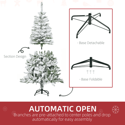 5ft Snow - Flocked Artificial Christmas Tree - Winter Wonderland Vibes! - plants - express.com