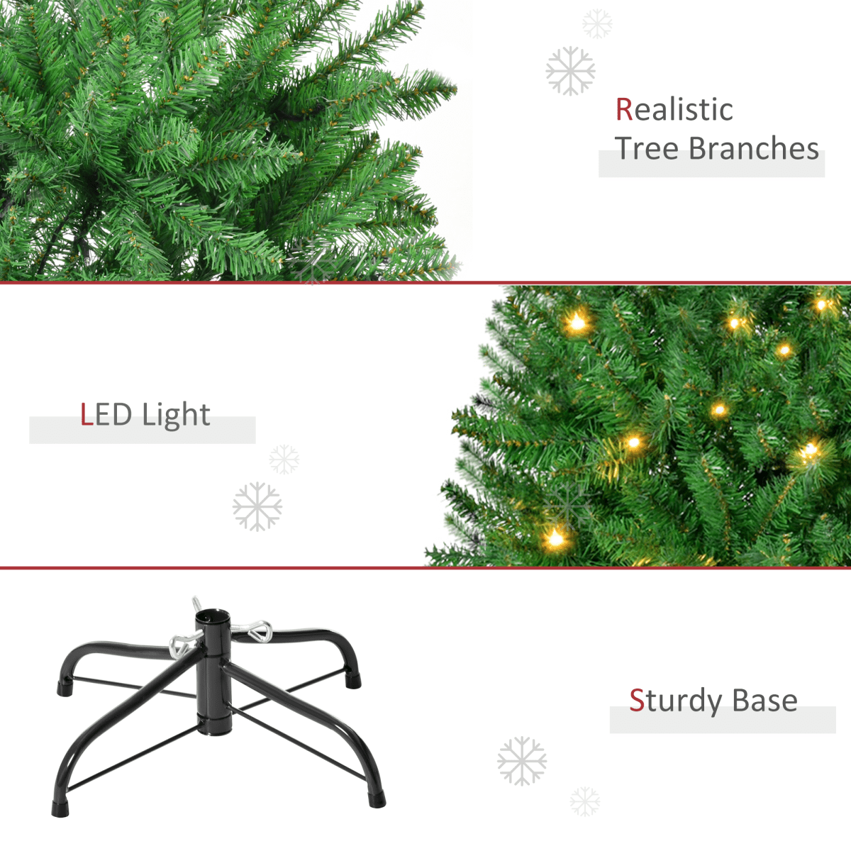 5ft Warm - White LED Christmas Tree with 8 Pre - set Light Patterns, Green - plants - express.com