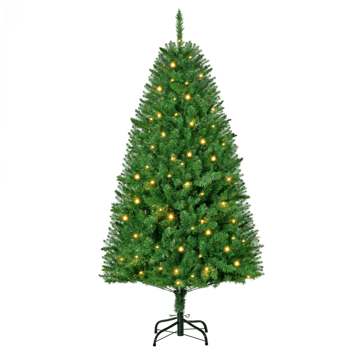 5ft Warm - White LED Christmas Tree with 8 Pre - set Light Patterns, Green - plants - express.com