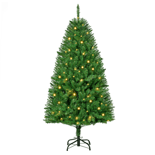 5ft Warm - White LED Christmas Tree with 8 Pre - set Light Patterns, Green - plants - express.com