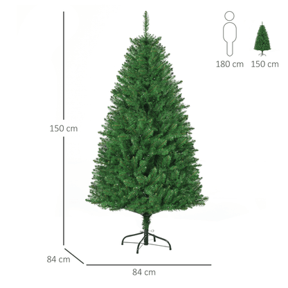 5ft Warm - White LED Christmas Tree with 8 Pre - set Light Patterns, Green - plants - express.com