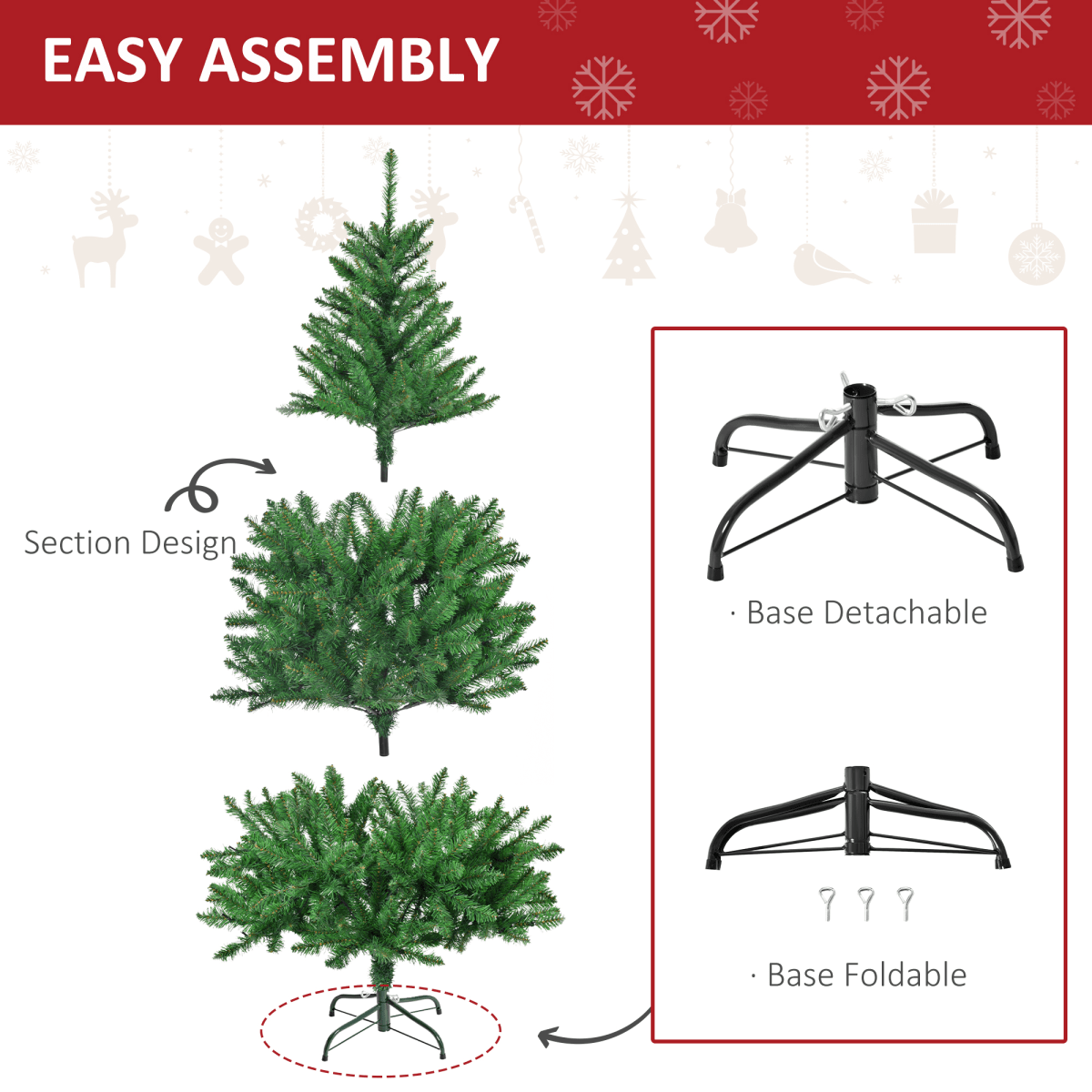 5ft Warm - White LED Christmas Tree with 8 Pre - set Light Patterns, Green - plants - express.com