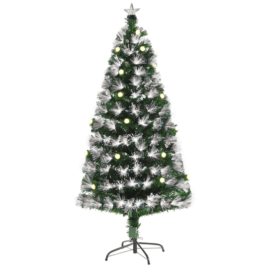 5ft White LED Christmas Tree with Star Topper, 180 Lights, Tri - Base - plants - express.com