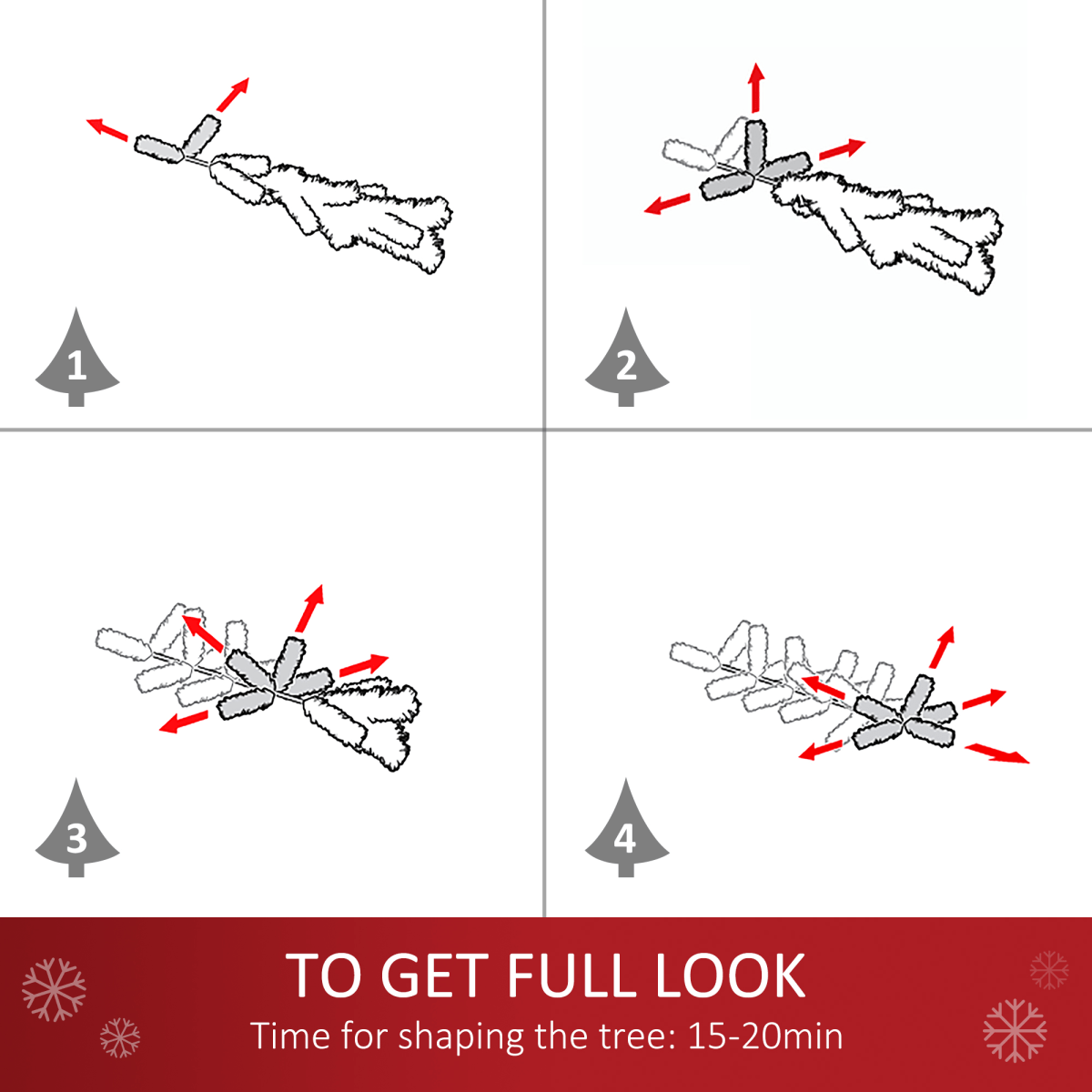 6 Feet Prelit Artificial Snow Flocked Christmas Tree Warm LED Light Green White - plants - express.com