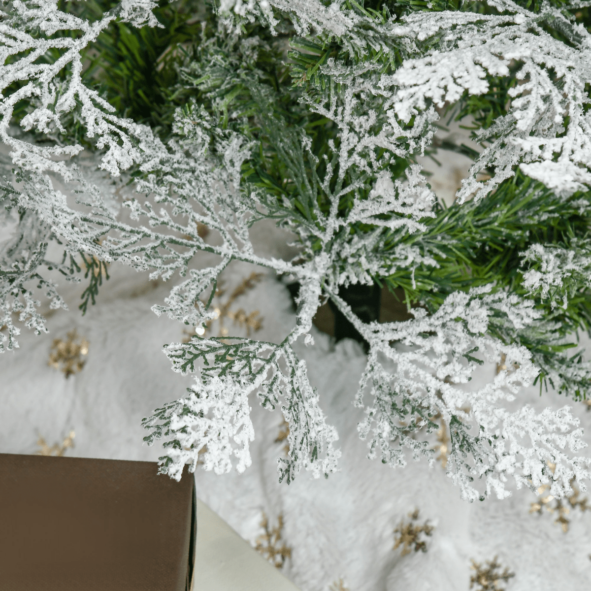 6 Foot Snow Flocked Artificial Christmas Tree Holiday with Pencil Shape HOMCOM - plants - express.com