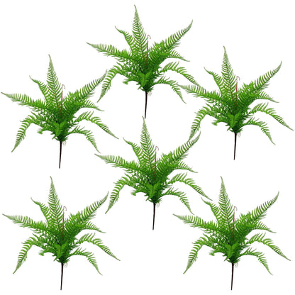 6 - Pack 60cm Realistic Dark Green Artificial Dixie Wood Ferns - No Maintenance! - plants - express.com