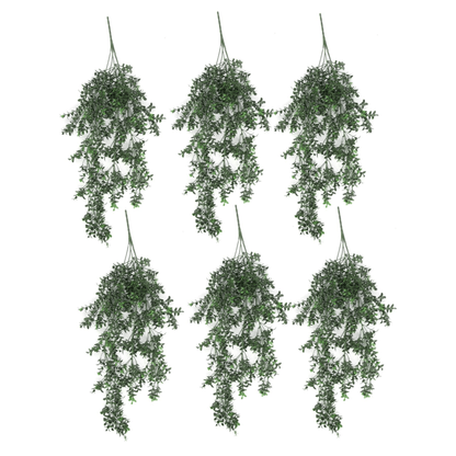 6 - Pack Lush UV & Fire Resistant Artificial Hanging Plants - 78cm Elegance - plants - express.com