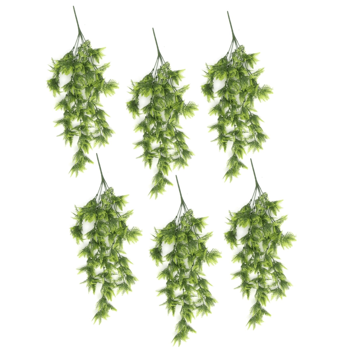 6 - Pack of 75cm UV & Fire Resistant Hanging Boston Ferns - Elegant Greenery - plants - express.com