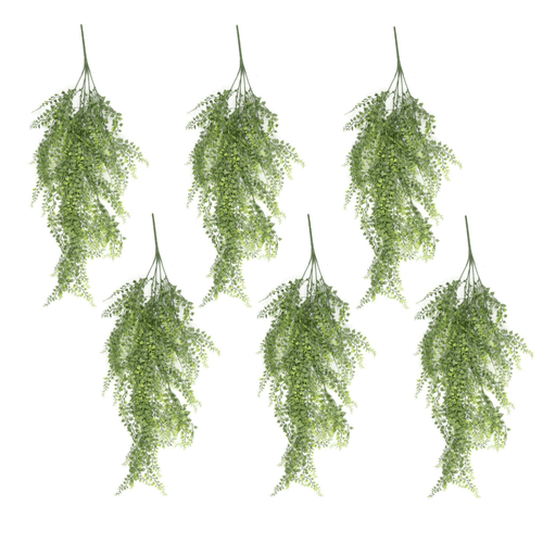 6 - Pack UV & Fire - Resistant 82cm Hanging Artificial Button Ferns - Lush Greenery! - plants - express.com