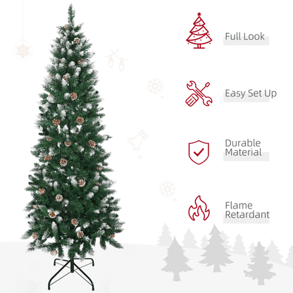 6' Snowy Pine Cone Artificial Christmas Tree - Festive Holiday Decor - plants - express.com