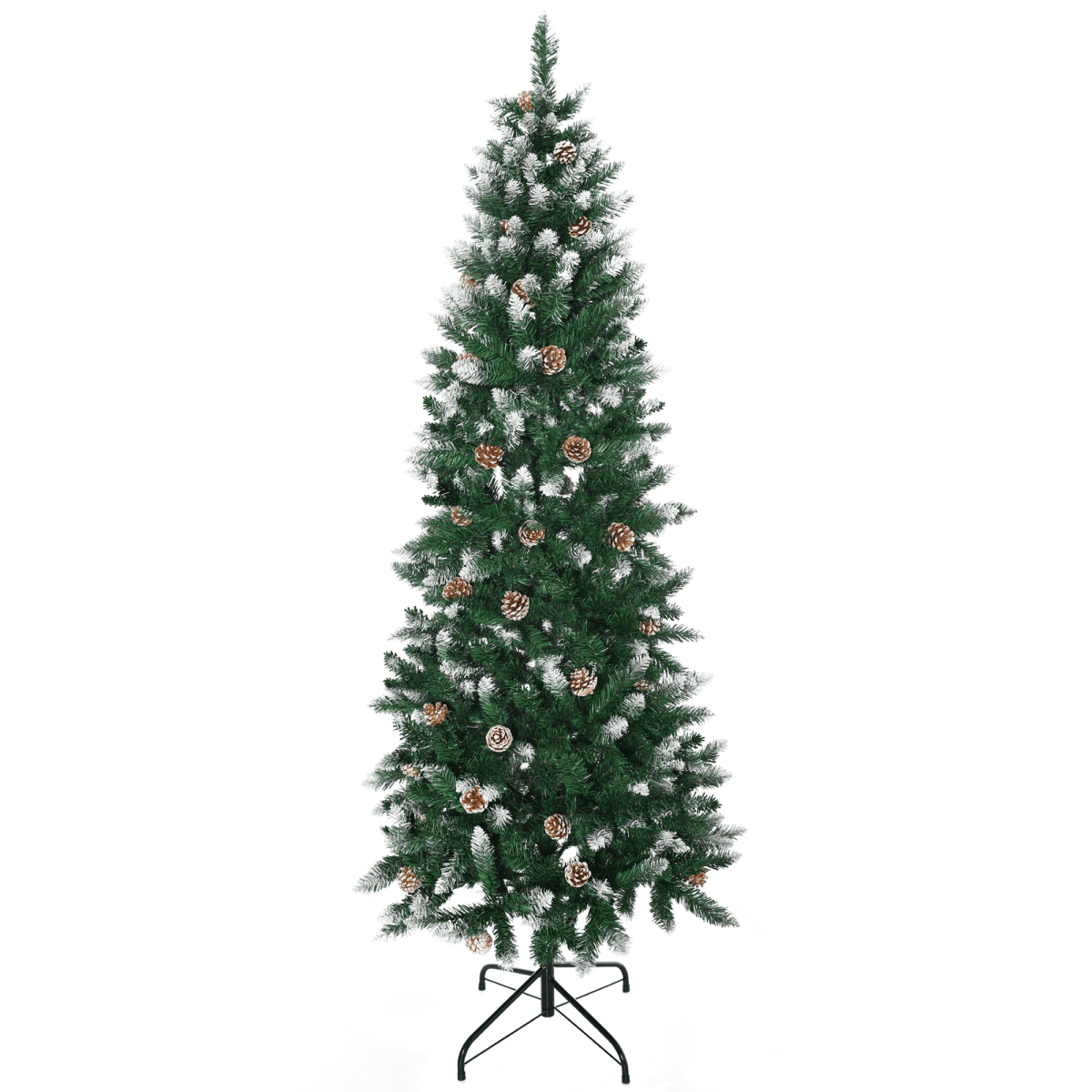 6' Snowy Pine Cone Artificial Christmas Tree - Festive Holiday Decor - plants - express.com