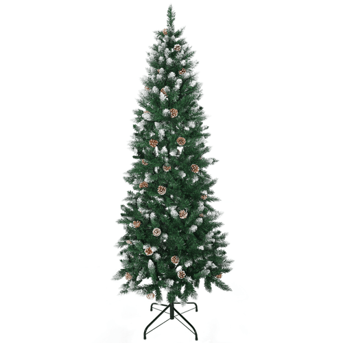 6' Snowy Pine Cone Artificial Christmas Tree - Festive Holiday Decor - plants - express.com