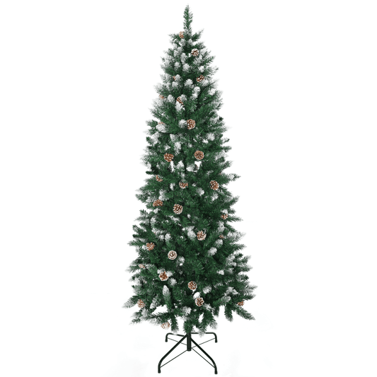 6' Snowy Pine Cone Artificial Christmas Tree - Festive Holiday Decor - plants - express.com