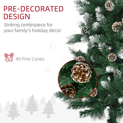 6' Snowy Pine Cone Artificial Christmas Tree - Festive Holiday Decor - plants - express.com