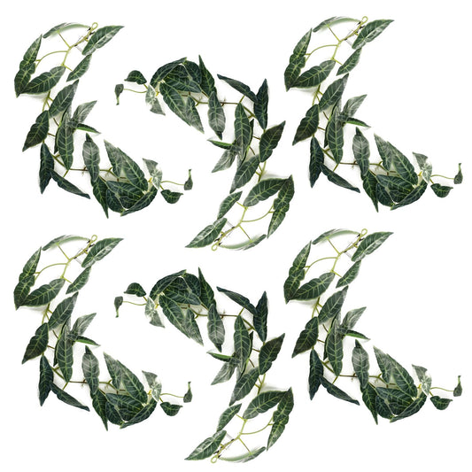 6 x 110cm Artificial Hanging Trailing Dark Green Leaf Plant - plants - express.com