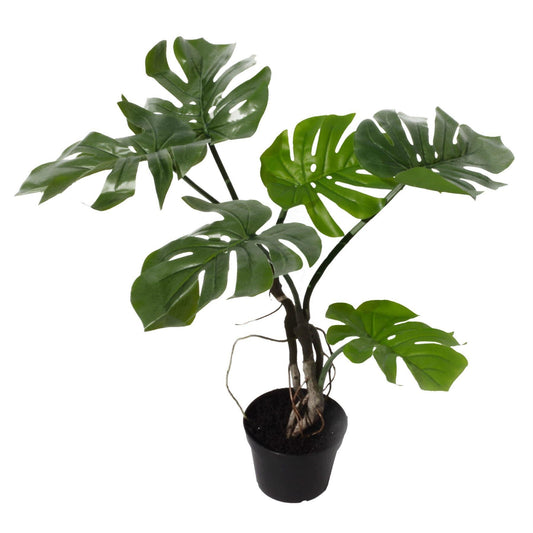 65cm Realistic Twisted Stem Artificial Monstera Plant - Easy Care Décor - plants - express.com