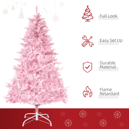 6FT Artificial Christmas Tree Holiday Xmas Automatic Open for Home Party Pink - plants - express.com