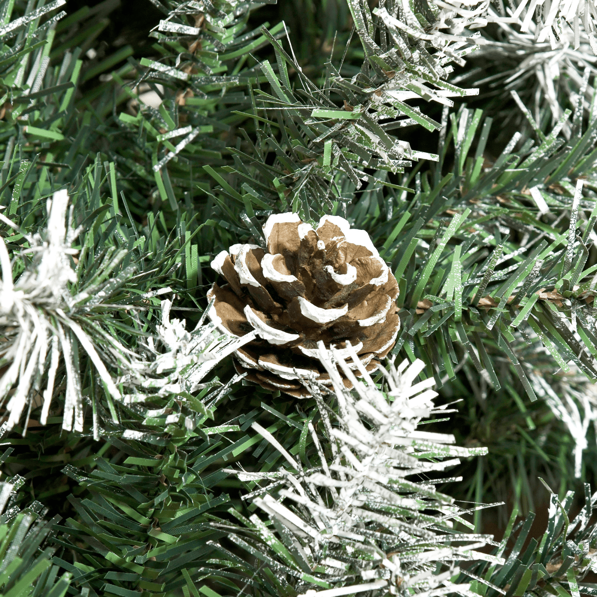 6FT Artificial Christmas Tree Pine Cones Xmas Home Deco Automatic Open Green - plants - express.com