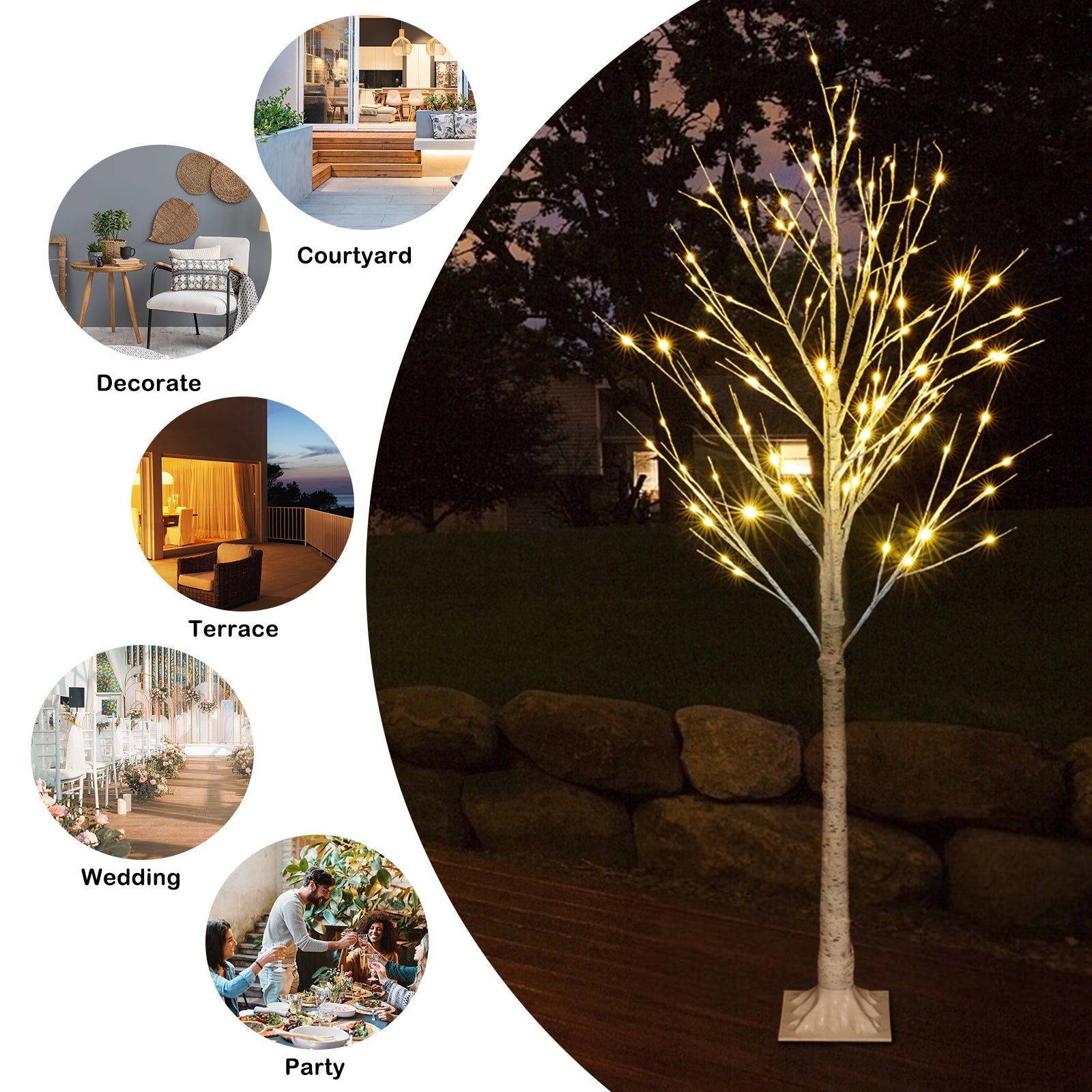 6FT Snowflake Christmas Tree with 96 LED Lamp - plants - express.com