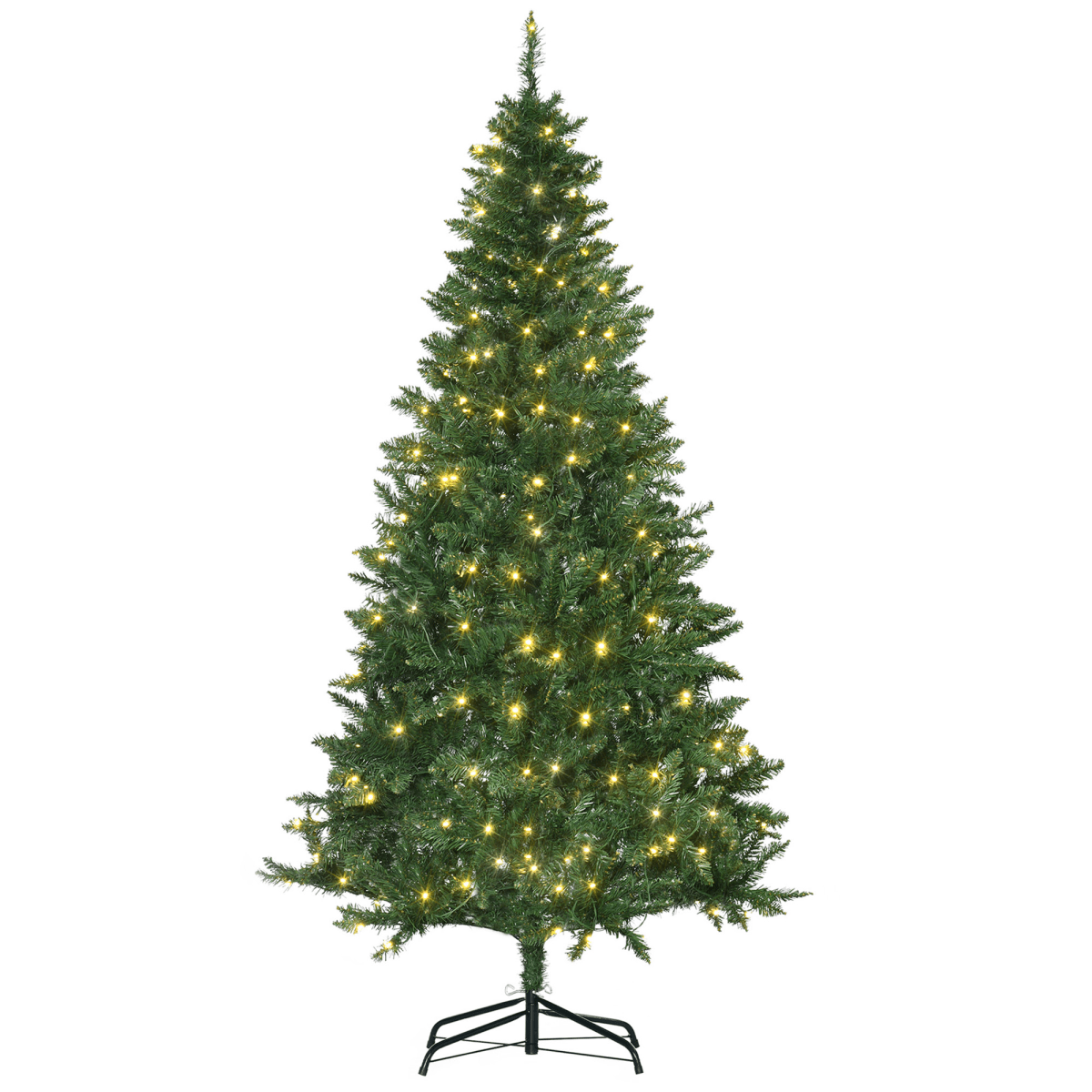 6ft Warm White LED Christmas Tree with 8 Light Modes, Realistic, Foldable Base - plants - express.com