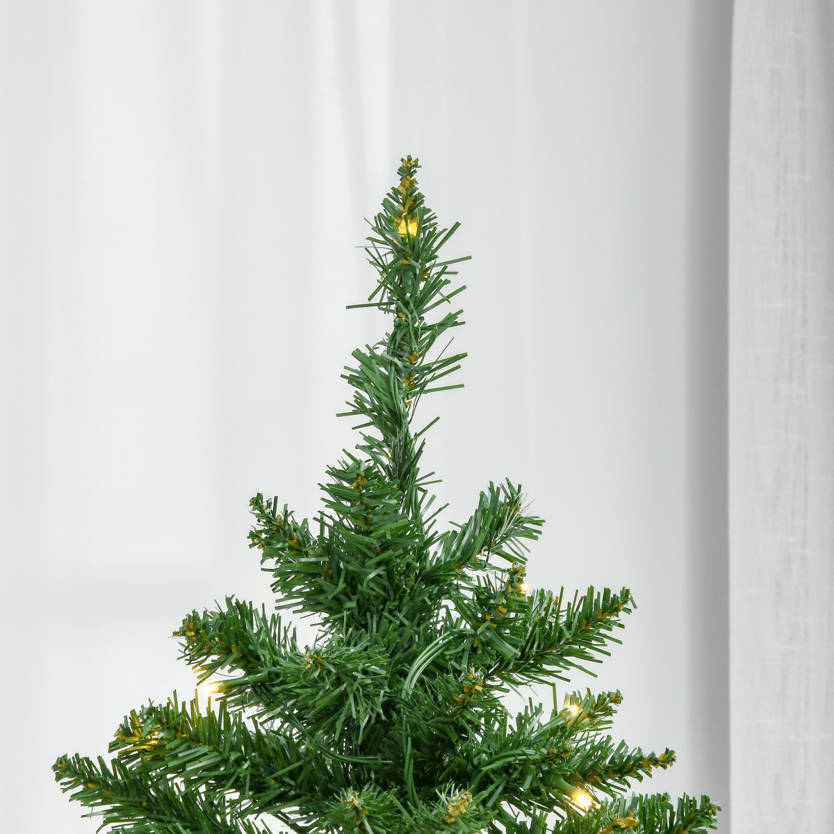 6ft Warm White LED Christmas Tree with 8 Light Modes, Realistic, Foldable Base - plants - express.com