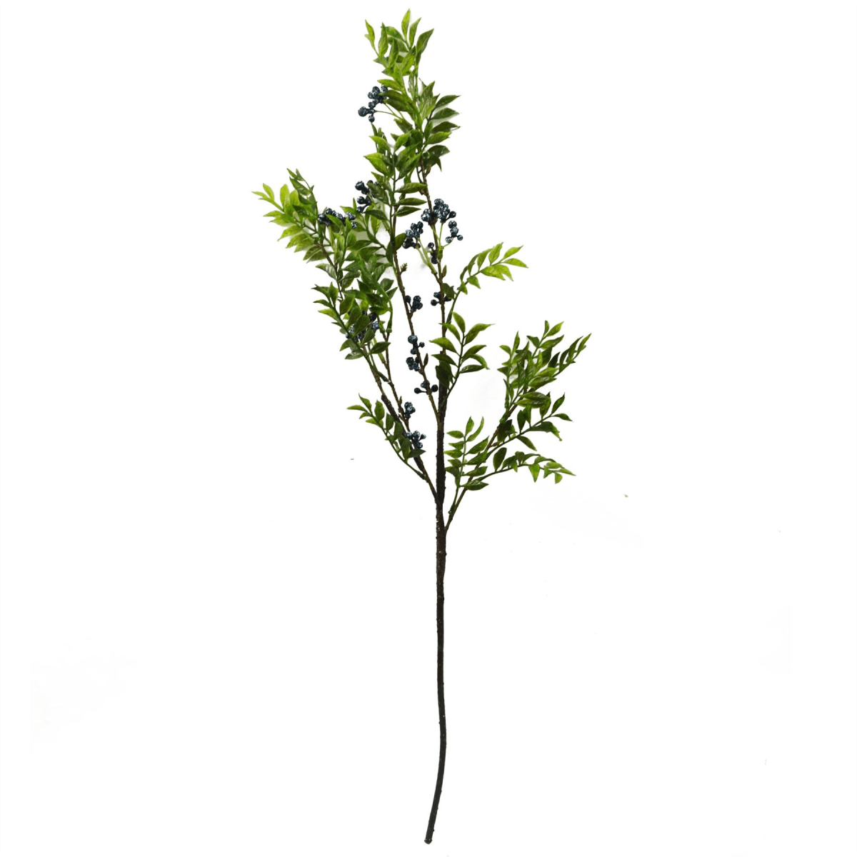 70cm Lifelike Nandina Spray with Vibrant Blue Berries - Artificial Floral Decor - plants - express.com