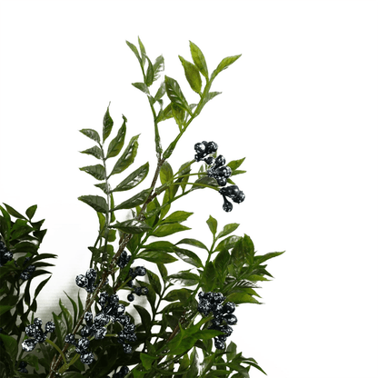 70cm Lifelike Nandina Spray with Vibrant Blue Berries - Artificial Floral Decor - plants - express.com