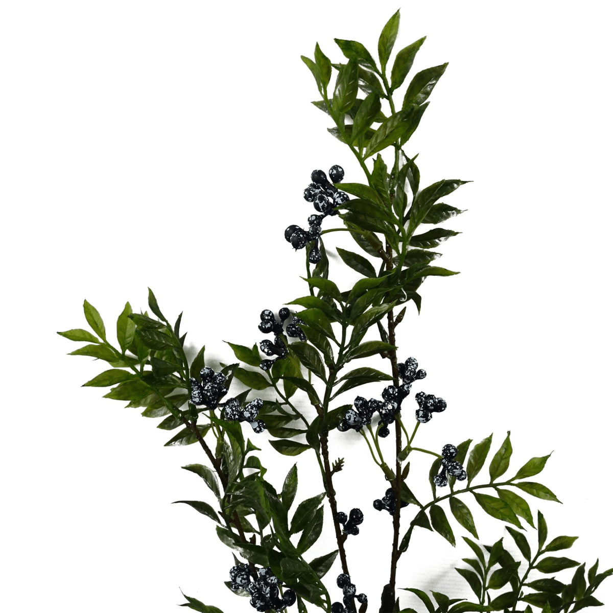 70cm Lifelike Nandina Spray with Vibrant Blue Berries - Artificial Floral Decor - plants - express.com