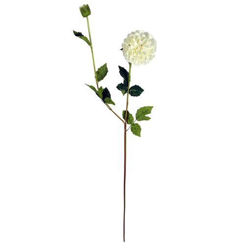 75cm Artificial Dahlia PomPom Flowers Cream - plants - express.com