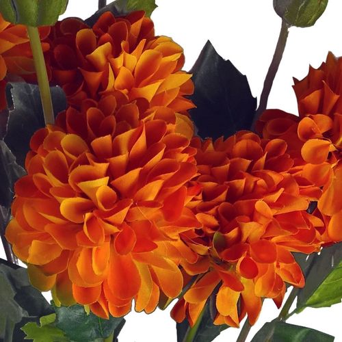 75cm Artificial Dahlia PomPom Flowers Orange - plants - express.com