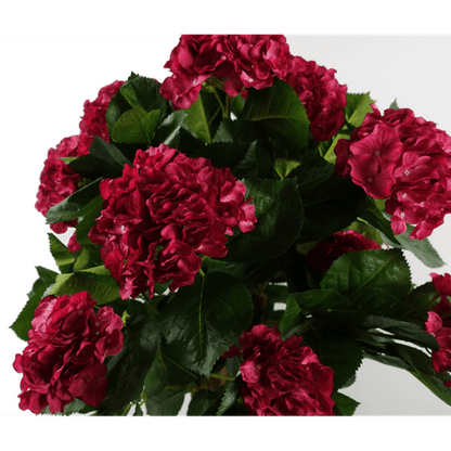 75cm Luxurious Pink Artificial Hydrangea Bush in Elegant Potted Display - plants - express.com