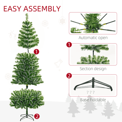 7ft Artificial Christmas Tree with 968 Tips - Festive, Durable & Mess - Free! - plants - express.com