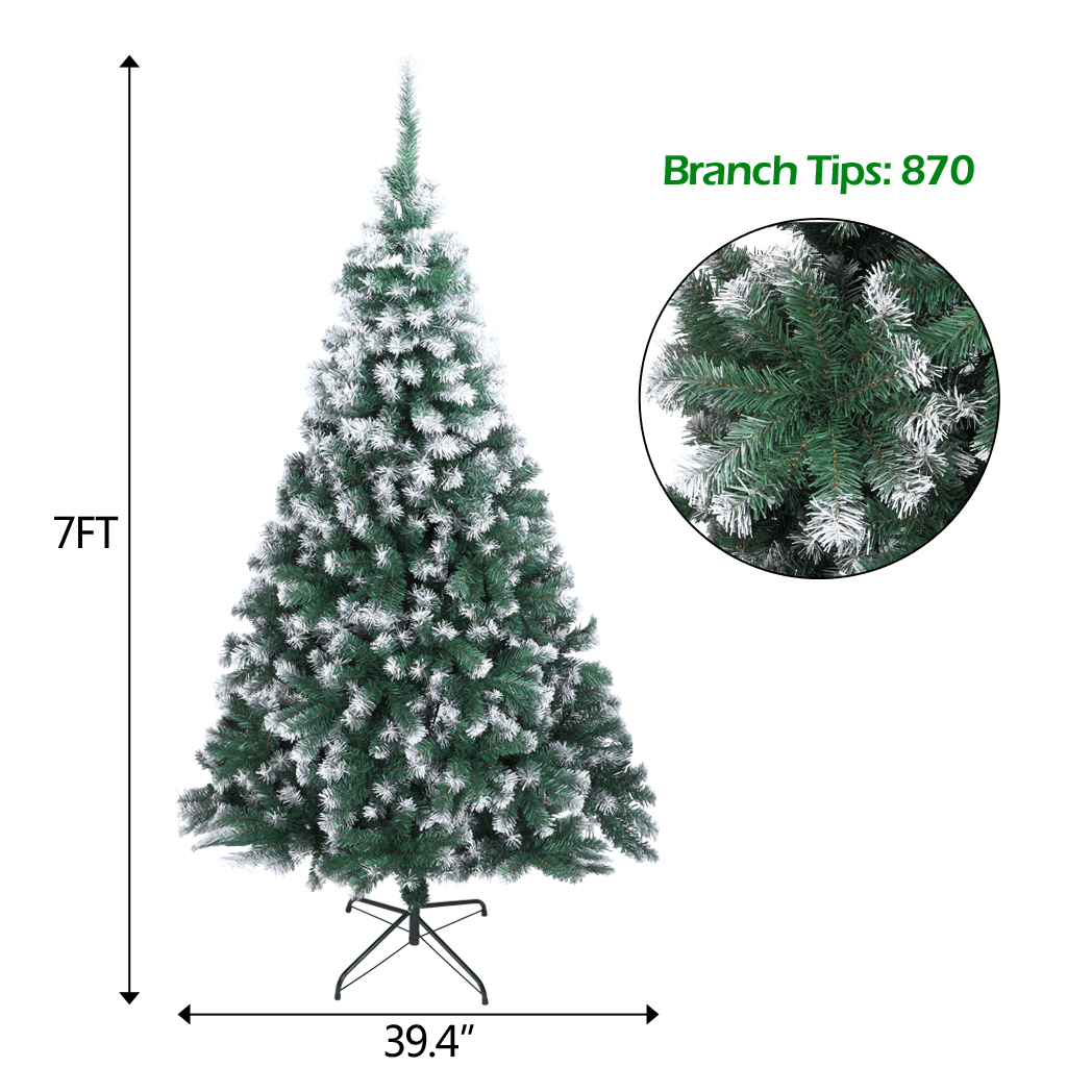 7FT Spray White PVC Christmas Tree 870 Branches - plants - express.com