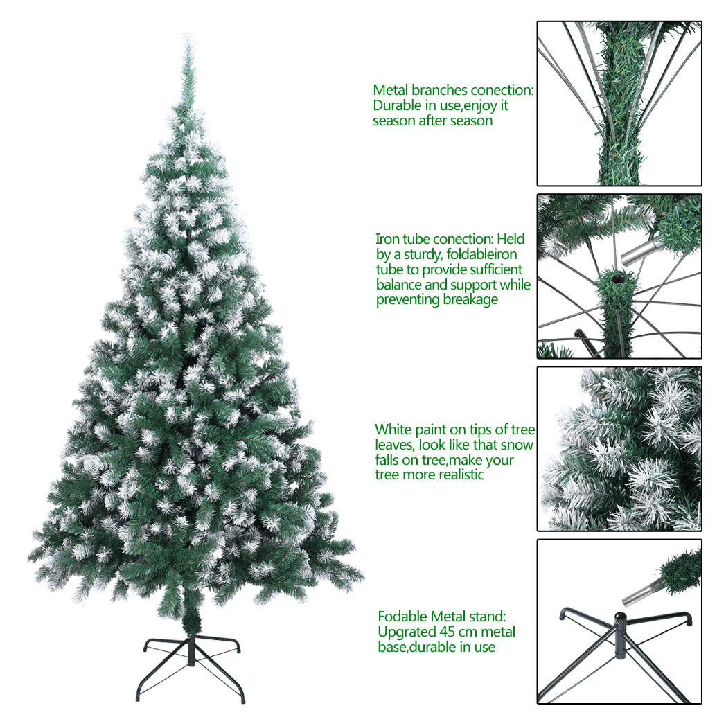 7FT Spray White PVC Christmas Tree 870 Branches - plants - express.com