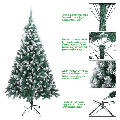 7FT Spray White PVC Christmas Tree 870 Branches - plants - express.com