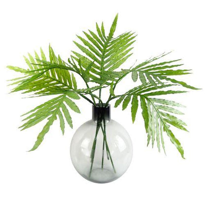 80cm Artificial Tropical Palm Leaf Arrangement with Glass Vase - plants - express.com