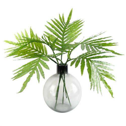 80cm Artificial Tropical Palm Leaf Arrangement with Glass Vase - plants - express.com