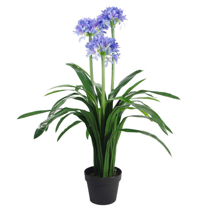 90cm Luxurious Blue Agapanthus – Stunning Fake Plant with Pot for Indoor Elegance - plants - express.com