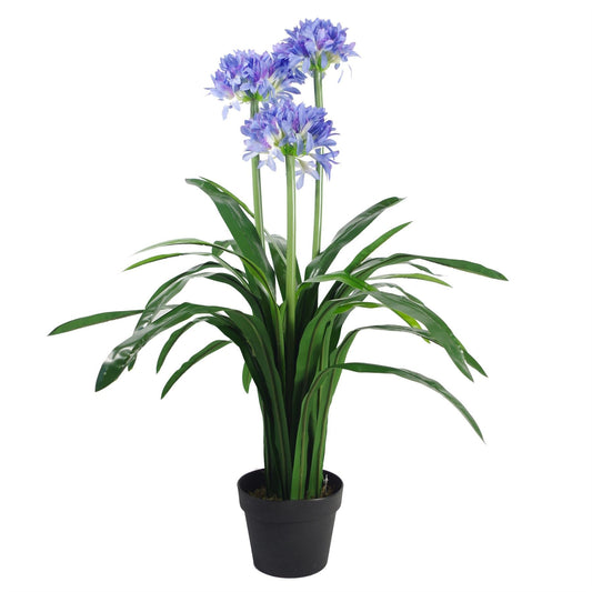 90cm Luxurious Blue Agapanthus – Stunning Fake Plant with Pot for Indoor Elegance - plants - express.com