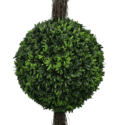 90cm Podocarpus Double Ball Topiary Tree - Lifelike Artificial Plant - plants - express.com