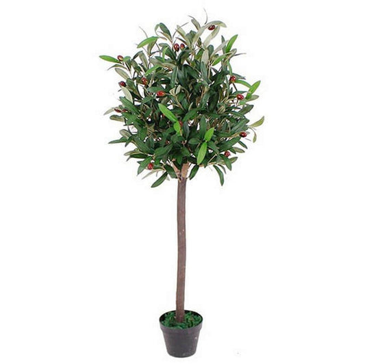 90cm Realistic Artificial Olive Tree with Black Pot - Lush Leafy Elegance - plants - express.com