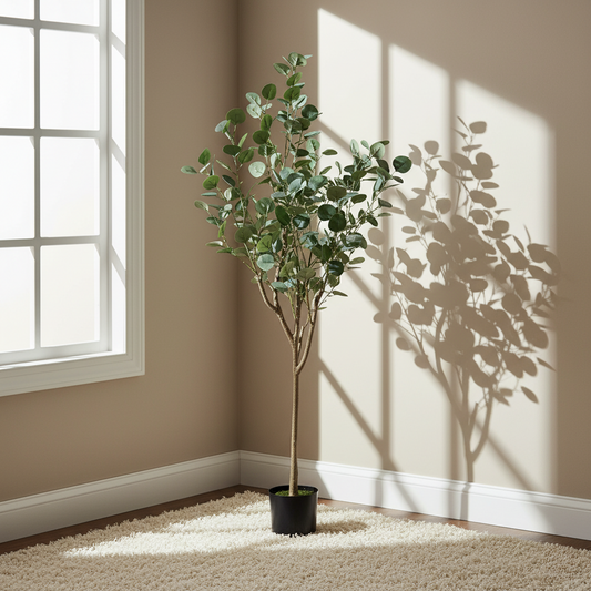 150cm Realistic Eucalyptus Tree – Stunning Home Decor, Ready to Display!